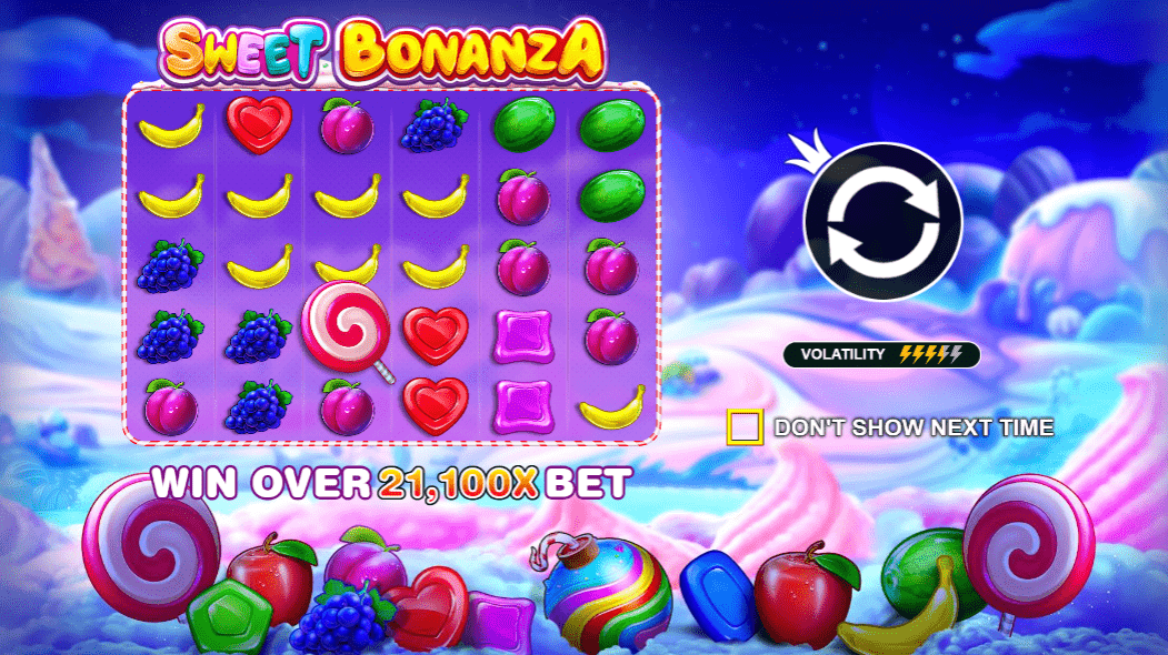 Experience the delightful tastes of the Sweet Bonanza slot game