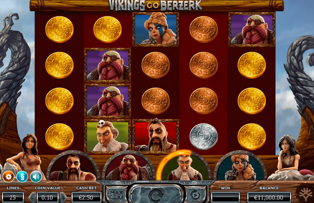 Playgrid and symbols of Vikings Go Berzerk